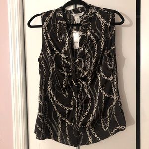 WHBM saying button down tank NWT